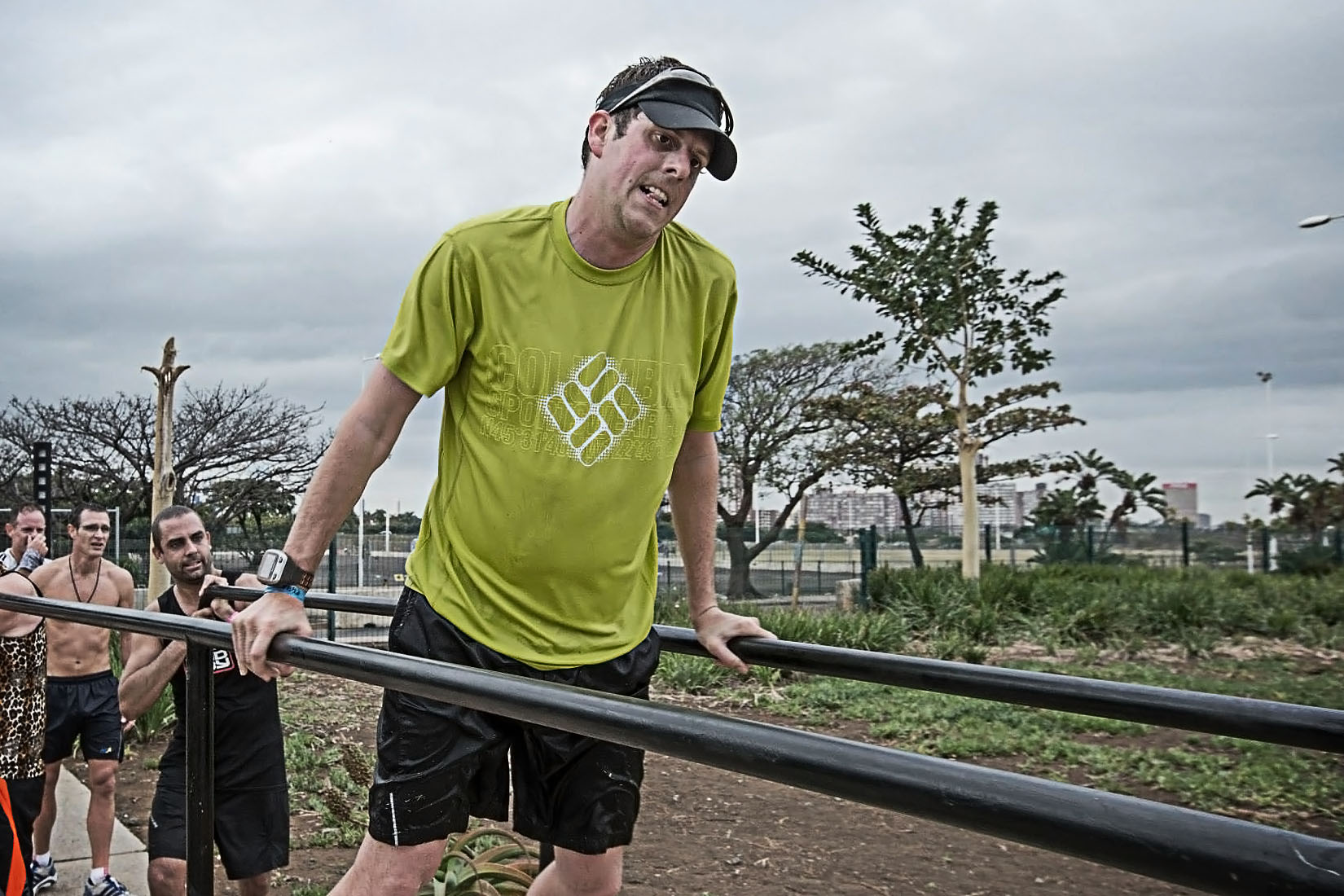 Warren Prior taking on one of the Jump City obstacles