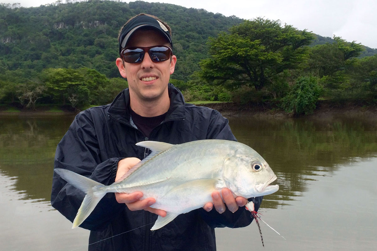 An estuary giant trevally (GT) caught on popper at Umngazi River Bungalows