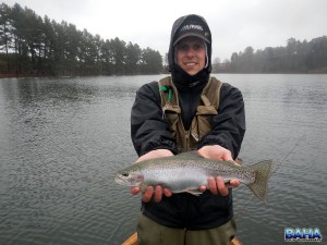 Warren with a small trout