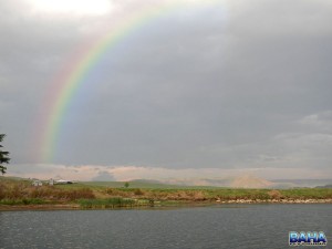 A rainbow over Lake Ringstead