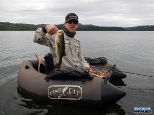 One of the largemouth bass from the morning's session