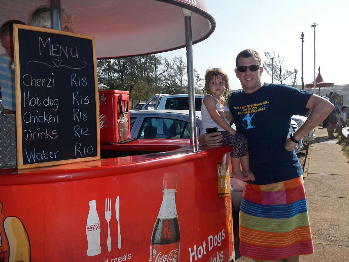 The famous 30 year old hotdog stand at Scottburgh
