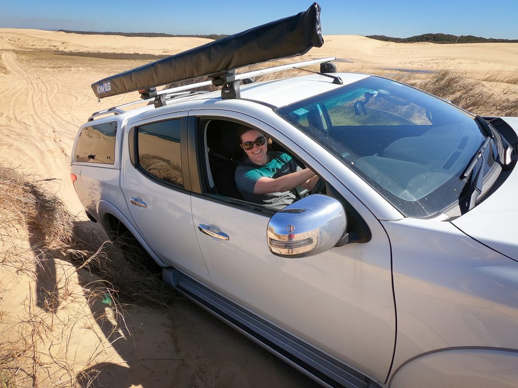 Sharon taking on the dunes