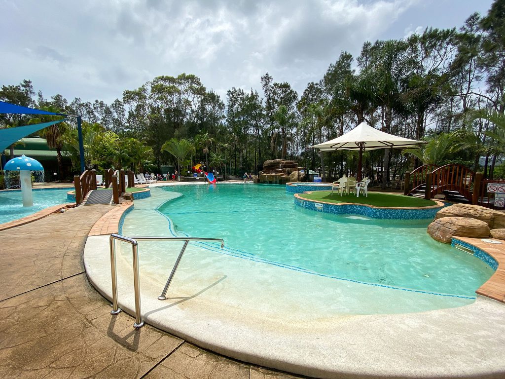 One of the pools at Ocean Beach Holiday Resort