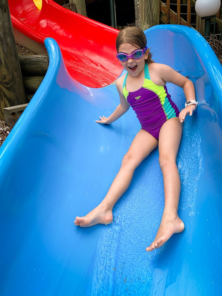 Emma loving the slide