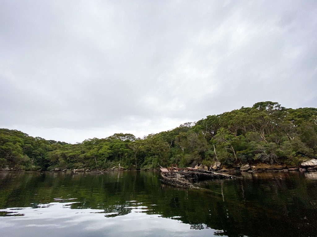 The wreck in Willoughby Bay