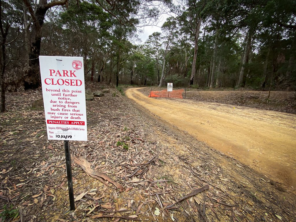 Park closed due to the fires