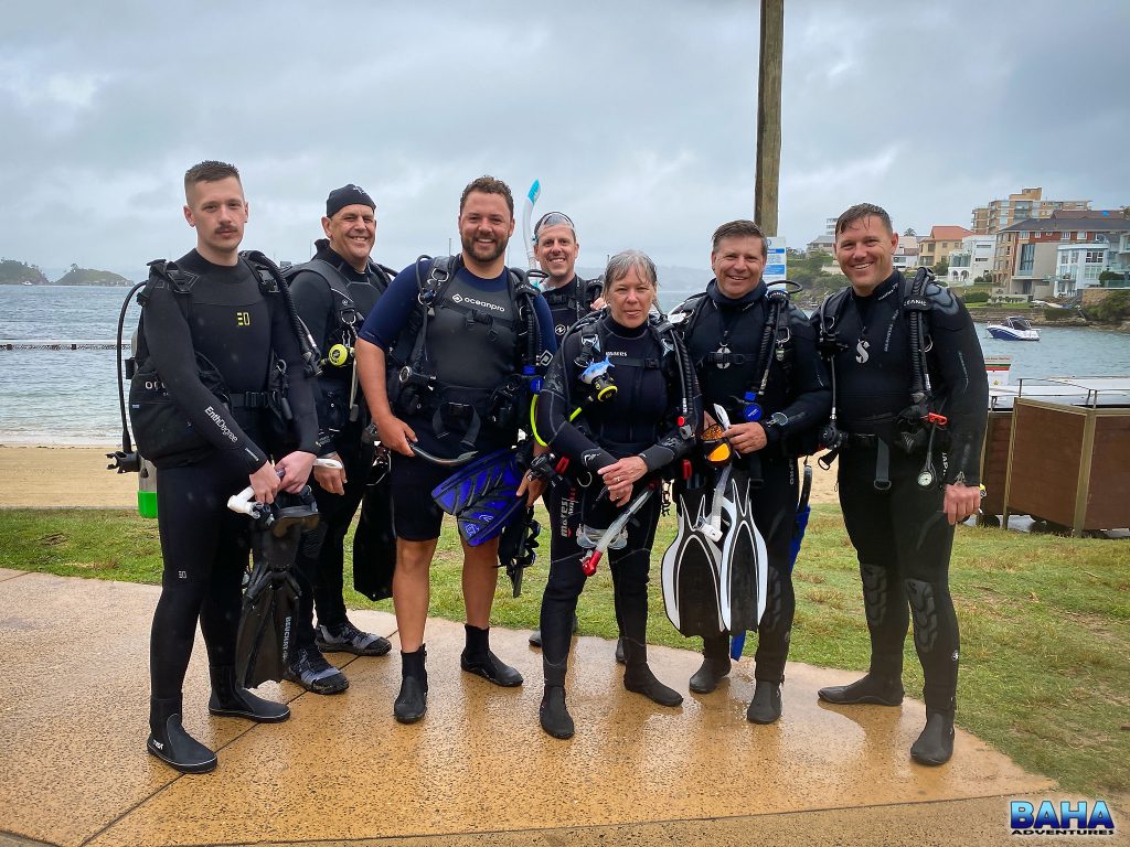 My group for the Rescue Diver training with Frog Dive