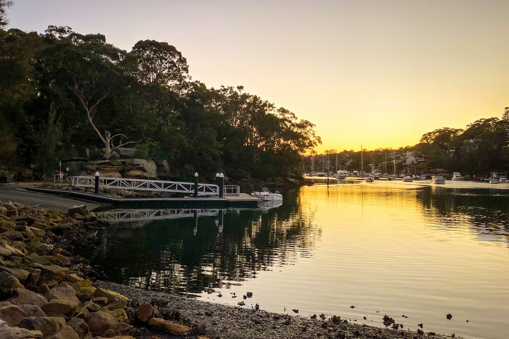 Sunrise at Tunks Park boat ramp