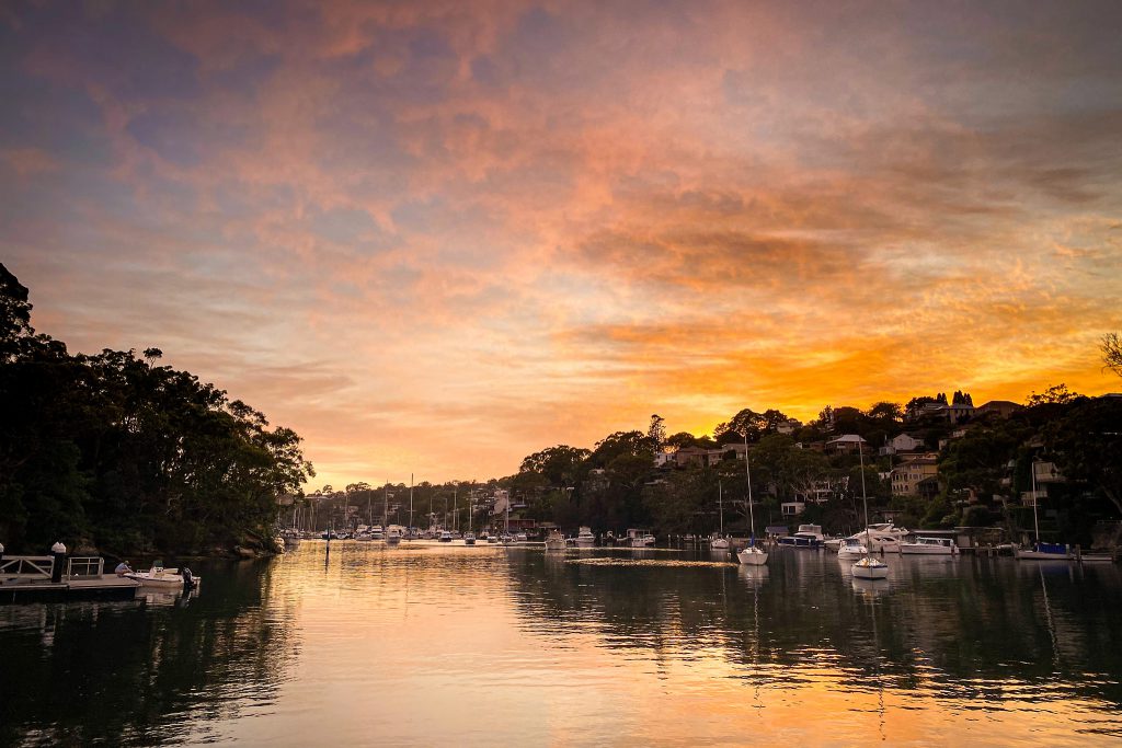 Sunrise at Tunks Park boat ramp