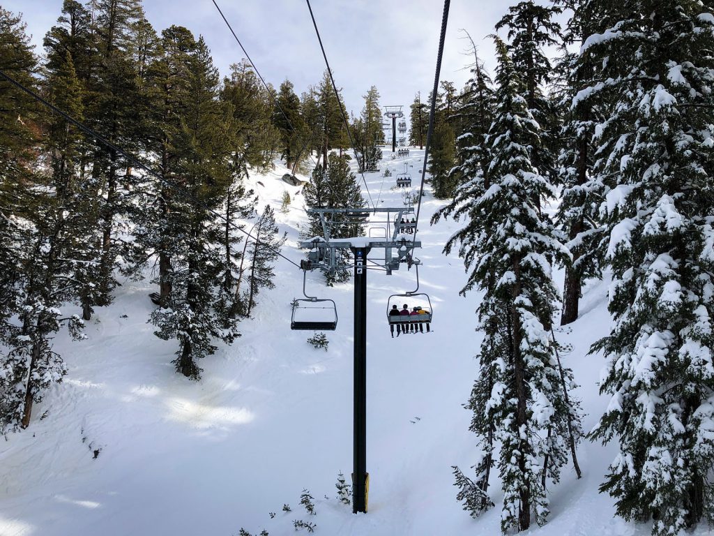 Heading up the chair lifts