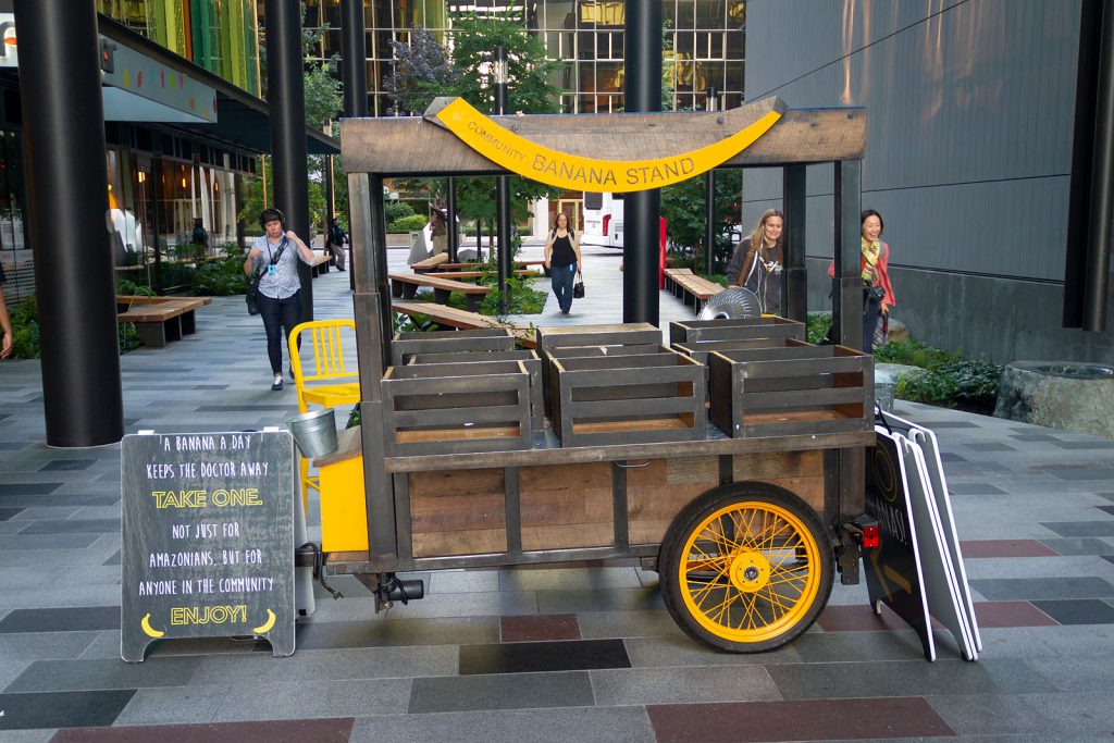 And what trip would be complete without a visit to Amazon's banana stand