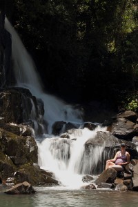 Sharon relaxing at Jacobs Ladder