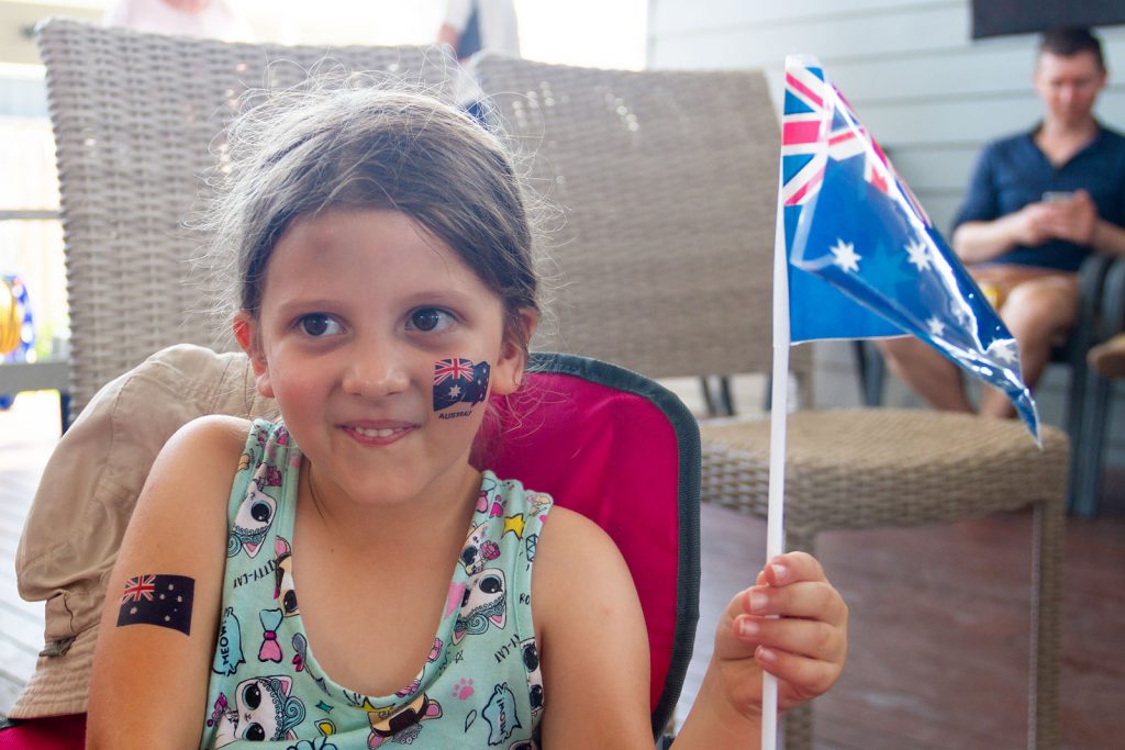 Emma enjoying Australia Day