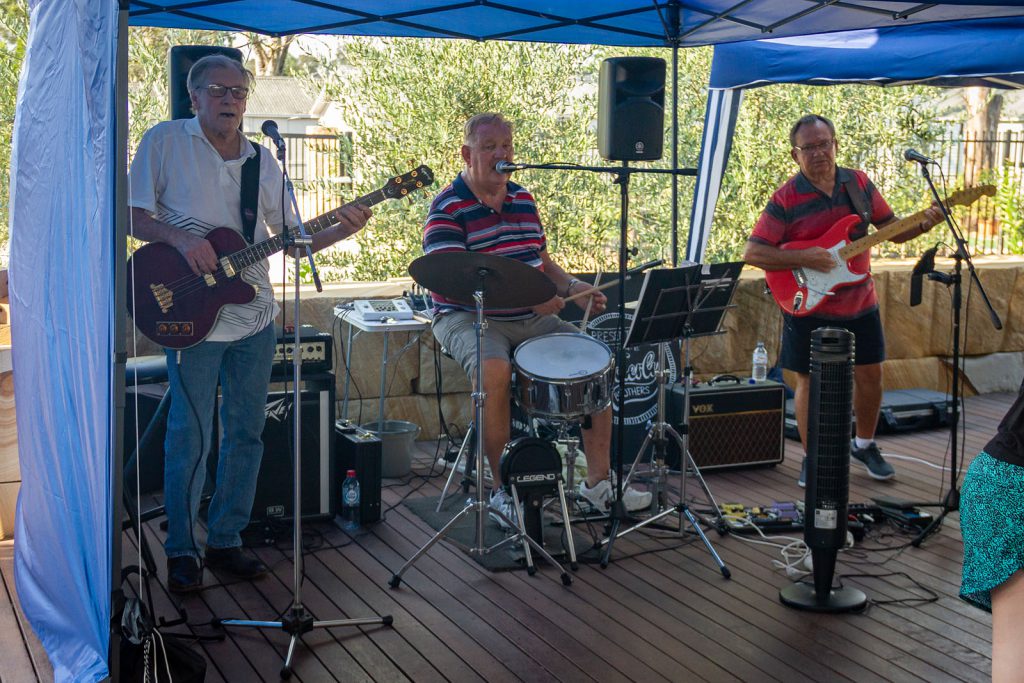 The local band - The Geriatrics - playing at Australia Day
