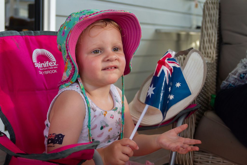 Katie enjoying Australia Day