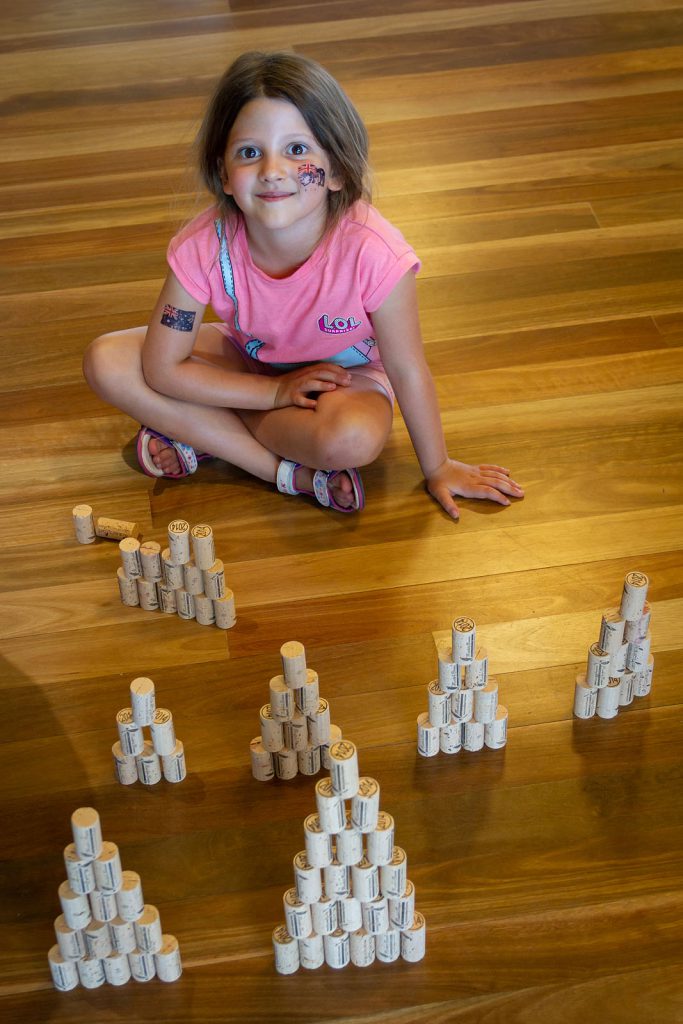 Emma building cork castles