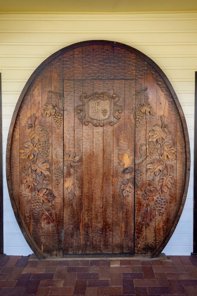 One of the winery doors at Mount Pleasant Wines