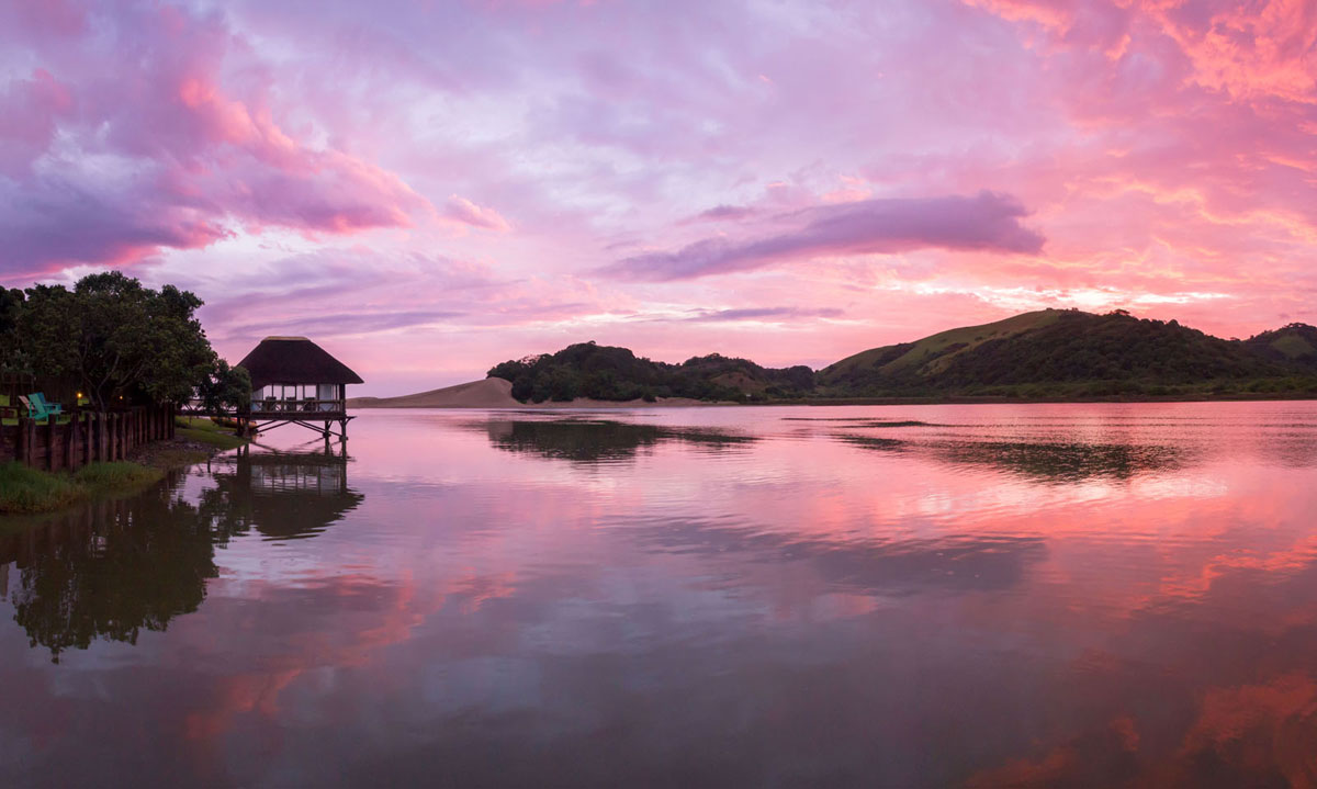 Sunset at Umngazi River Bungalows