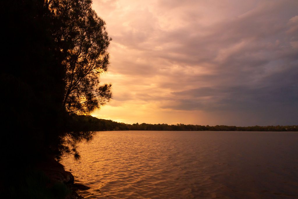 Sunset over Lake Munmorah