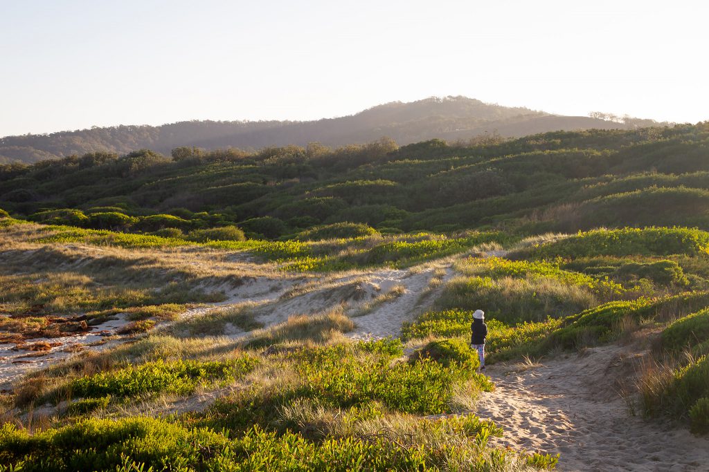 Emma exploring the Murramarang Aboriginal Area