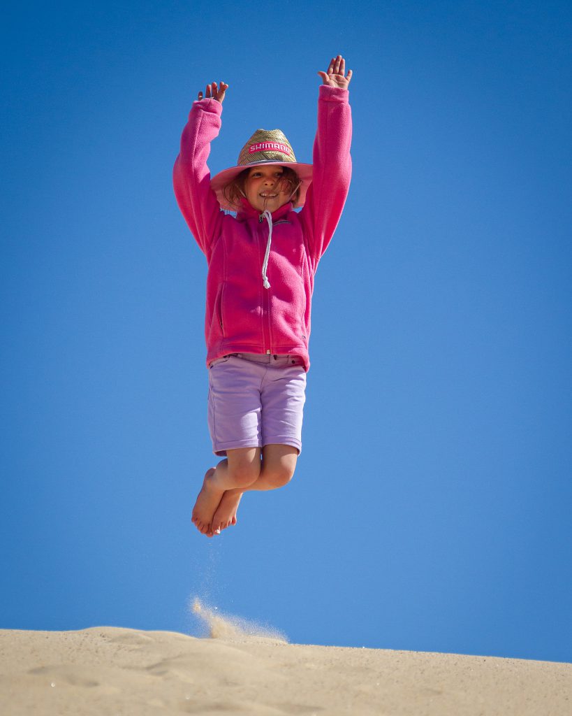 Emma on the dunes