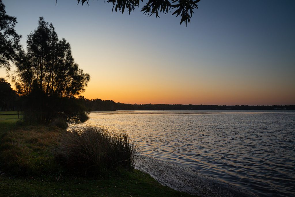 Sunset over Lake Munmorah