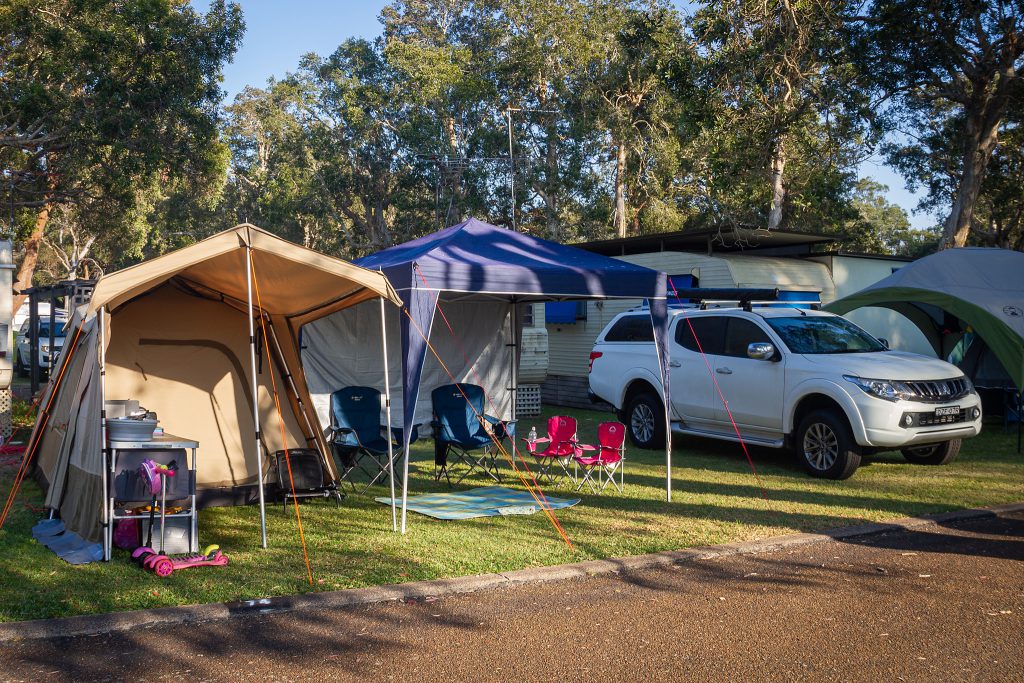 Our camp at Budgewoi Holiday Park