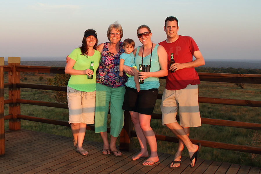 Family photo on the Mkhuze viewing tower