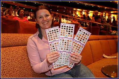 Sharon Playing Bingo