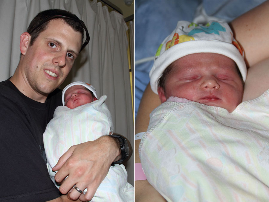 More moments after Emma Prior's birth