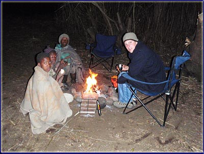 Warren Prior Sharing His Meal With Besotho Kids