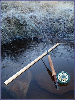 Fly Rod On A Frozen Dam