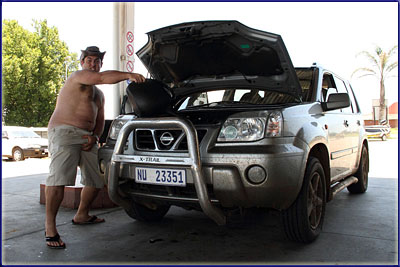Nick Filling Up My Overheating X-Trail