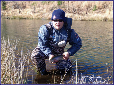 Nick With A Small Rainbow Trout