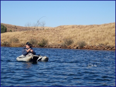 Nick Nortje Playing A Trout At Mavela