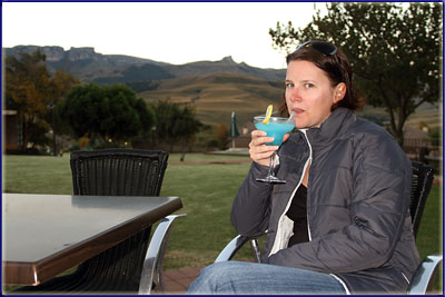 Sharon Enjoying A Cocktail At Alpine Heath