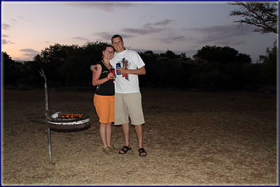 Sharon And Warren Braaiing In Mkhuze