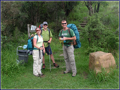 Sharon, Warren And Lyall At The Start Of The Hike