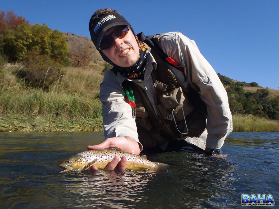 Warren Prior with a Bushman's River brown truot