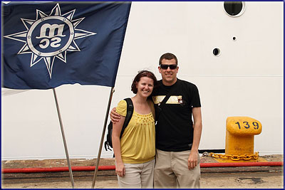 Warren And Sharon Boarding The Sinfonia