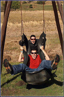 Warren And Sharon On A Swing At Lotheni