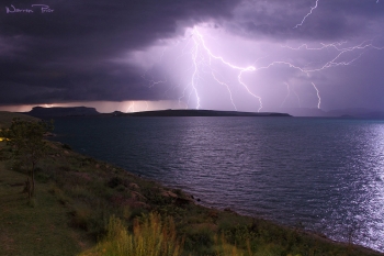 An electric storm over Sterkfontein