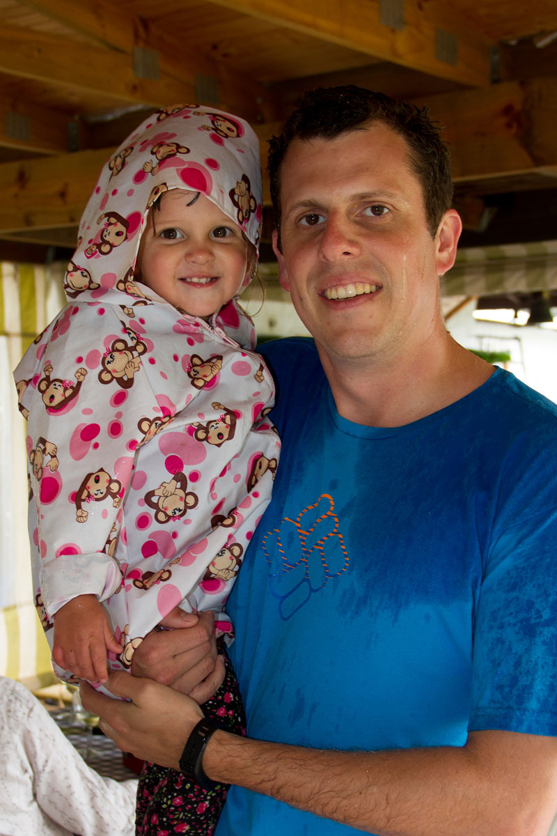 Emma and I after some fun in the rain