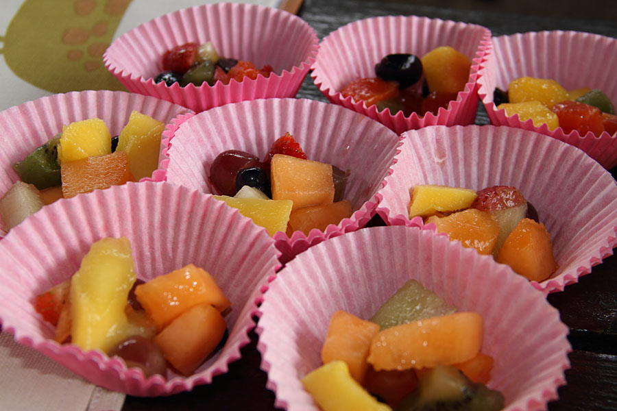 Fruit cups for the kids