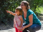 Emma teaching mom about the bush