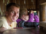 Andy in one of the hides