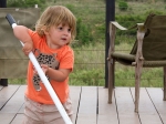 Emma sweeping