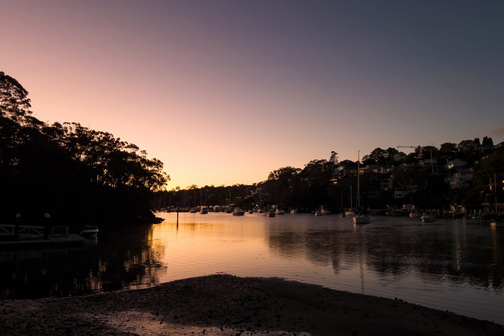 Sunrise at Tunks Park boat ramp