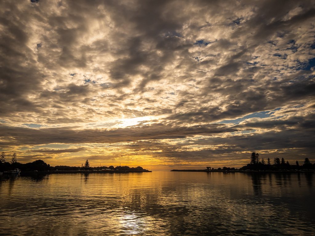 Heading out of the Coolongolook River at sunrise